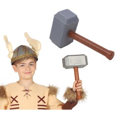 Martillo dios vikingo de 29 cm para niño thor-Tus disfraces baratos