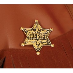 Estrella de Sheriff metalica dorada-Tus disfraces baratos