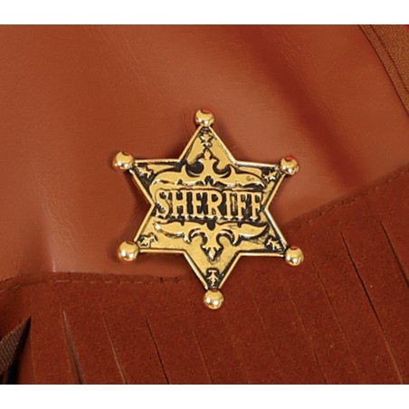 Estrella de Sheriff metalica dorada-Tus disfraces baratos