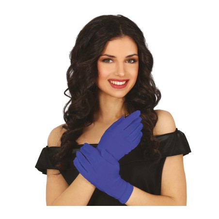 Guantes azul marino cortos 20 cm