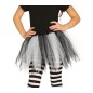 Tutu infantil brillante blanco y negro 30 cm infantil