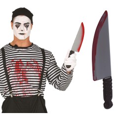 Cuchillo con sangre 37 cms halloween-Tus disfraces baratos