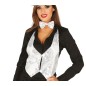 Chaleco lentejuelas plata para mujer