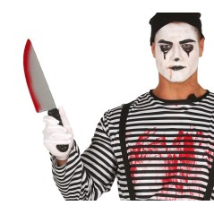 Cuchillo con sangre 37 cms halloween