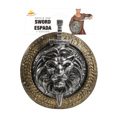 Escudo leon romano con espada-Tus disfraces baratos