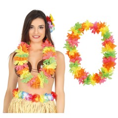 Collar hawaiano extra color neon multicolor-Tus disfraces baratos