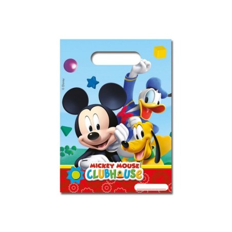 Bolsas cumpleaños Mickey Mouse 6 uds