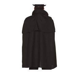 Capa negra con cuello de caballero 100 cm-Tus Disfraces