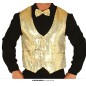 Chaleco lentejuelas oro para hombre