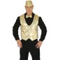 Chaleco lentejuelas oro para hombre