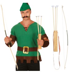 Arco de 105 cm con 3 flechas robin hood-Tus disfraces baratos