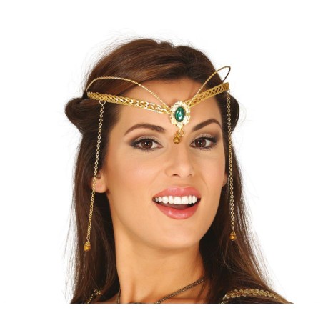 Diadema medieval metalica dorada elfa-Tus Disfraces baratos