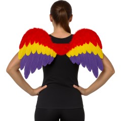 Alas plumas multicolor arco iris orgullo 80x50 cm