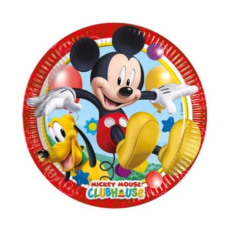 Platos Mickey Mouse cumpleaños 8 uds 20 cm