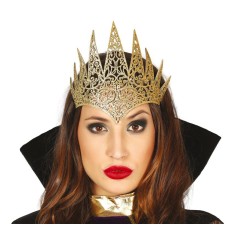 Diadema reina malvada en color oro malefica