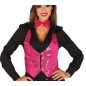 Chaleco rosa lentejuelas para mujer