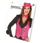 Chaleco rosa lentejuelas para mujer