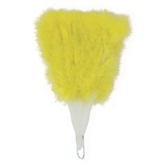 Abanico plumas amarillo 16 palas-Tus disfraces baratos