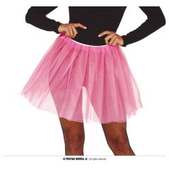 Tutu rosa mujer falda tul 40 cm-Tus disfraces baratos