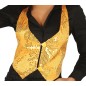 Chaleco lentejuelas oro para mujer