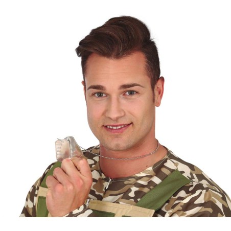 Colgante con chapa de identificacion militar ejercito
