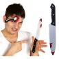Cuchillo de cocina con sangre 30 cm para halloween