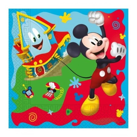 Servilletas Mickey Mouse 20 uds 33 cm para cumpleaños