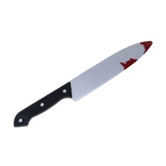 Cuchillo de cocina con sangre 30 cm para halloween-Tus Disfraces