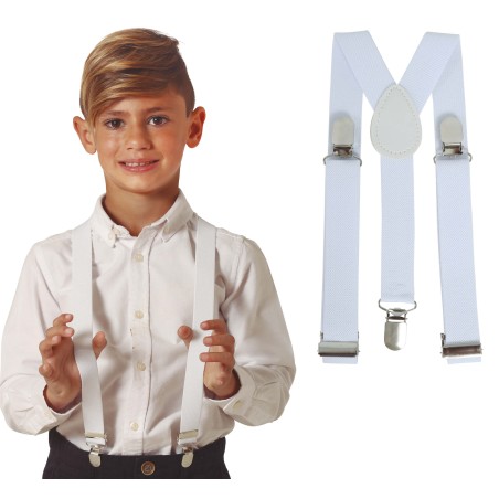Tirantes blancos infantiles para niño-Tus disfraces baratos