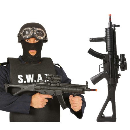 Fusil de asalto de 66 cm SWATS juguete plastico-Tus disfraces baratos
