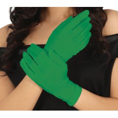 Guantes verde cortos 20 cm-Tus disfraces baratos