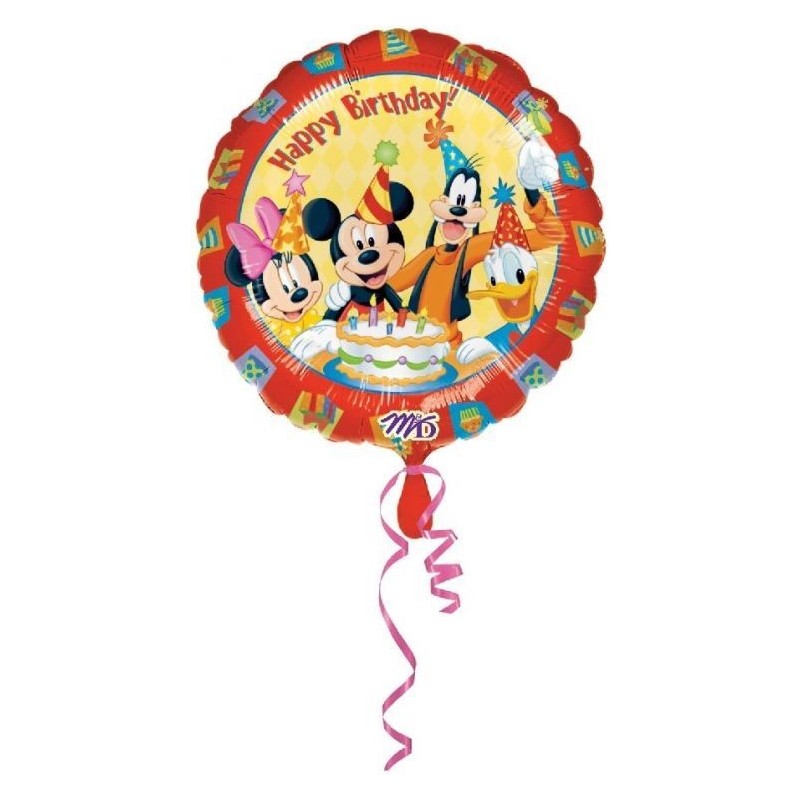 Globo Mickey Mouse y amigos cumpleaños 45 cm