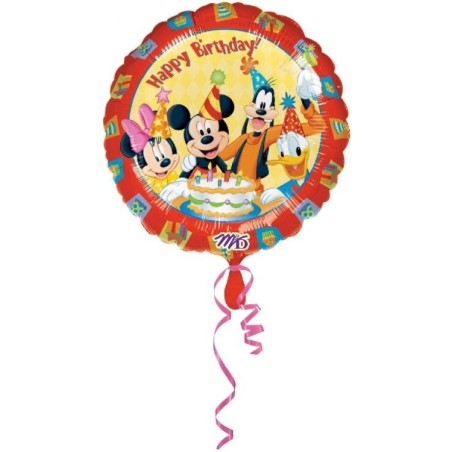 Globo Mickey Mouse y amigos cumpleaños 45 cm
