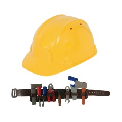 Cinturon obrero con herramientas y casco infantil-Tus disfraces baratos