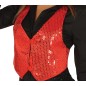 Chaleco lentejuelas rojo para mujer