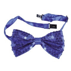 Pajarita azul lentejuelas 12 cm-Tus disfraces baratos