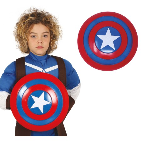 Escudo superheroe con estrella 32 cm infantil para niño-Tus disfraces baratos