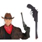 Pistola vaquera negra cañon largo de 43 cm revolver