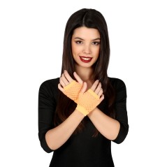 Guantes malla naranja rejilla cortos 11 cm