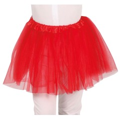Tutu infantil rojo 30 cm para niña-Tus disfraces baratos
