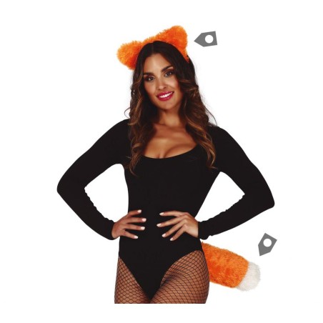Conjunto orejas y cola de zorro