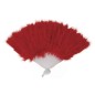Abanico plumas rojo  16 palas