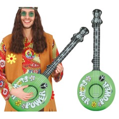 Banjo hinchable guitarra hippy flower-Tus disfraces baratos