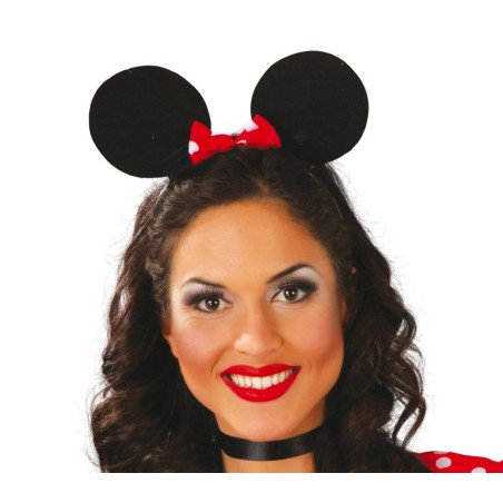 Diadema ratoncita minnie con lazo