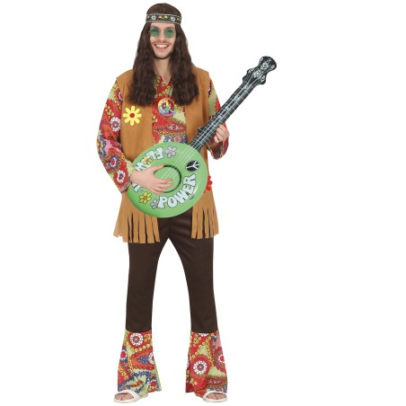 Banjo hinchable guitarra hippy flower