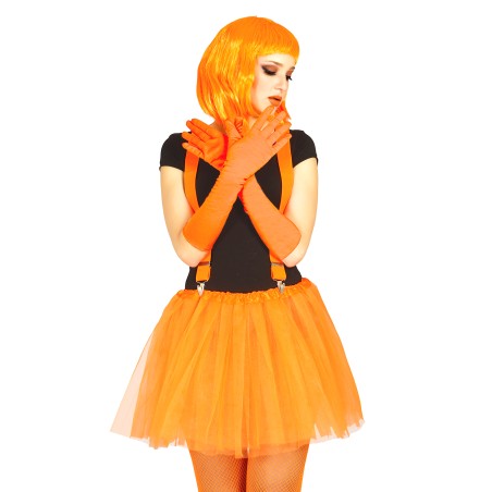 Guantes naranja neon 42 cm largos