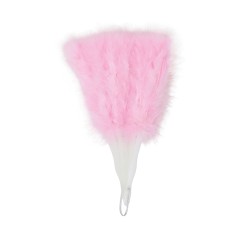 Abanico plumas rosa 16 palas-Tus disfraces baratos