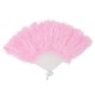 Abanico plumas rosa 16 palas