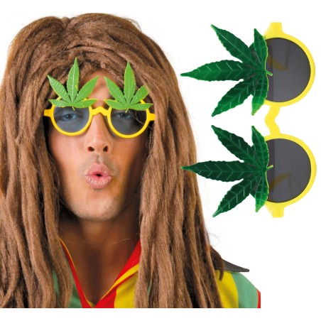 Gafas rasta hojas de maria 18225. Disfraces baratos online