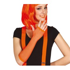 Guantes malla naranja neon rejilla cm